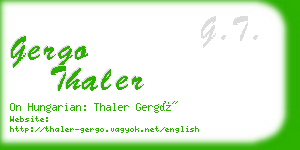 gergo thaler business card